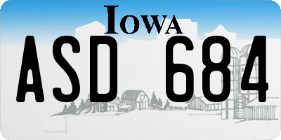 IA license plate ASD684
