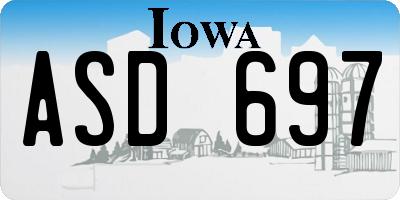 IA license plate ASD697