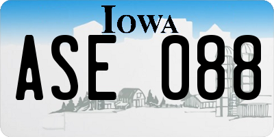 IA license plate ASE088