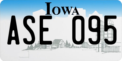 IA license plate ASE095