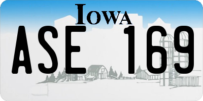 IA license plate ASE169