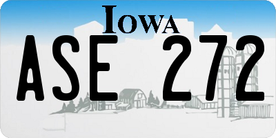 IA license plate ASE272