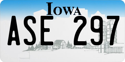 IA license plate ASE297