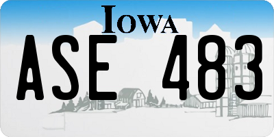 IA license plate ASE483