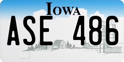 IA license plate ASE486