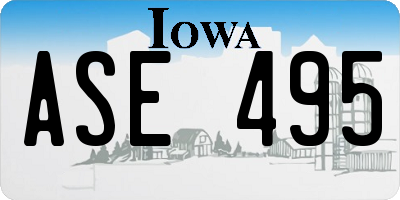 IA license plate ASE495