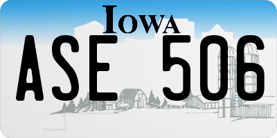IA license plate ASE506
