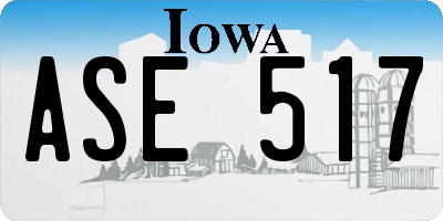 IA license plate ASE517