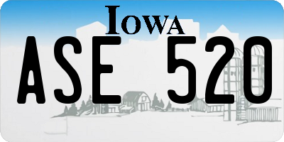 IA license plate ASE520