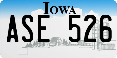 IA license plate ASE526