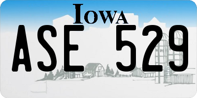 IA license plate ASE529