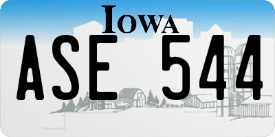 IA license plate ASE544