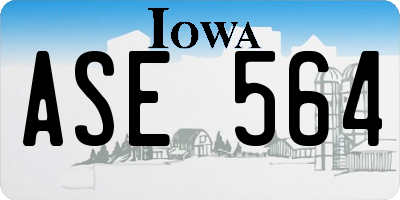 IA license plate ASE564