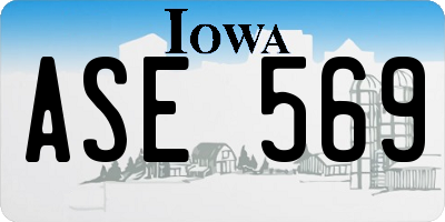 IA license plate ASE569
