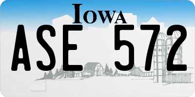 IA license plate ASE572