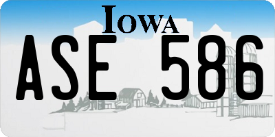 IA license plate ASE586