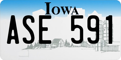 IA license plate ASE591