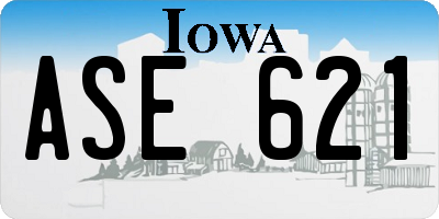 IA license plate ASE621