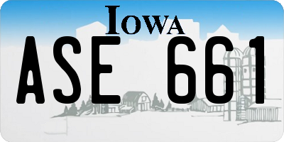 IA license plate ASE661