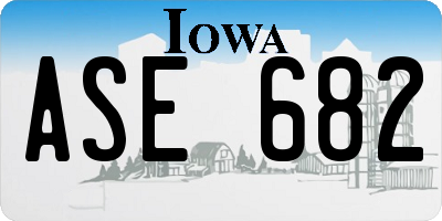 IA license plate ASE682