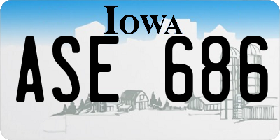 IA license plate ASE686