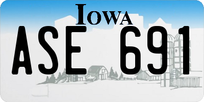 IA license plate ASE691