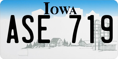 IA license plate ASE719