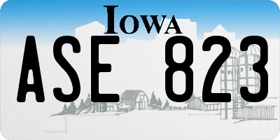 IA license plate ASE823