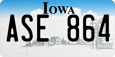 IA license plate ASE864