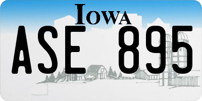 IA license plate ASE895