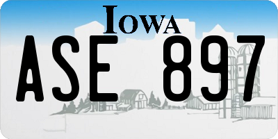 IA license plate ASE897