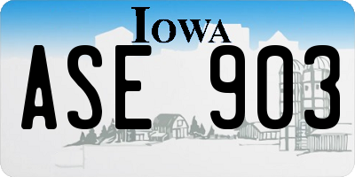 IA license plate ASE903