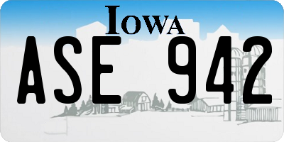 IA license plate ASE942