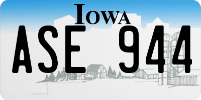 IA license plate ASE944