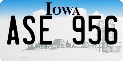 IA license plate ASE956