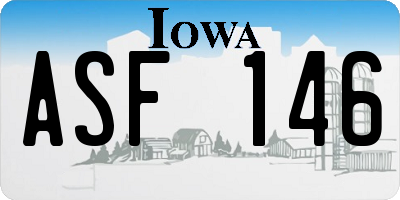 IA license plate ASF146