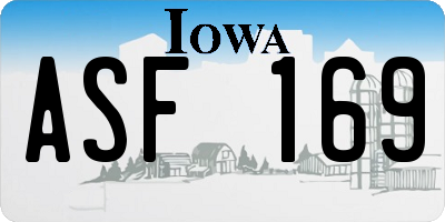 IA license plate ASF169