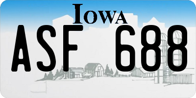 IA license plate ASF688