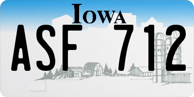 IA license plate ASF712