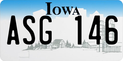 IA license plate ASG146