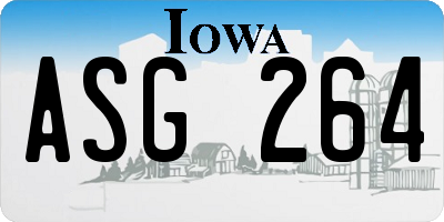 IA license plate ASG264