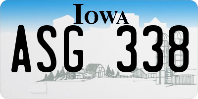 IA license plate ASG338