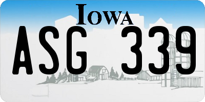 IA license plate ASG339