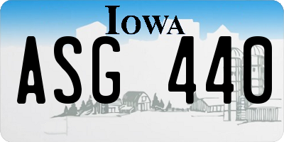 IA license plate ASG440