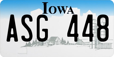 IA license plate ASG448