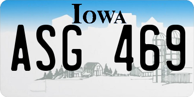 IA license plate ASG469