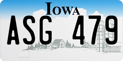 IA license plate ASG479