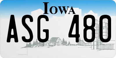 IA license plate ASG480