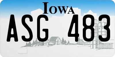 IA license plate ASG483