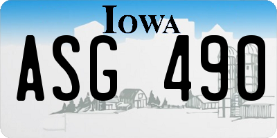 IA license plate ASG490
